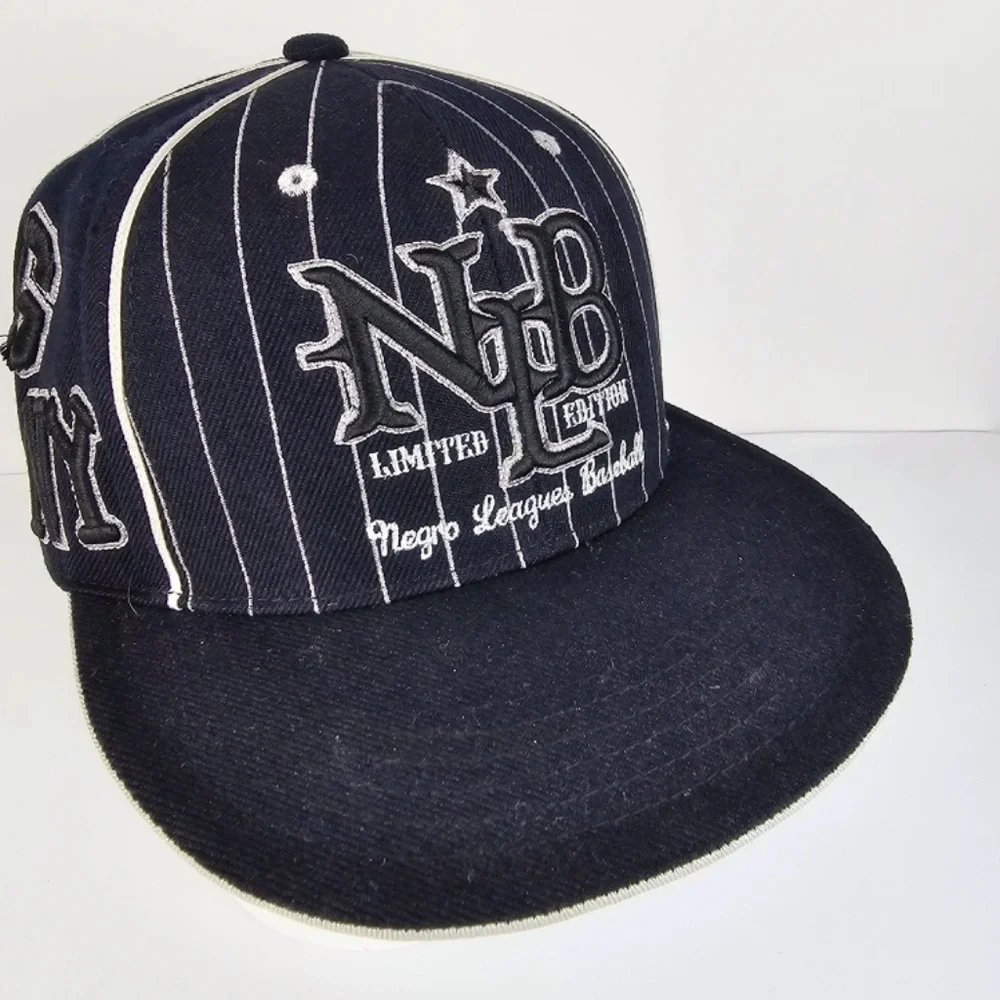 Vintage Negro League Rare Pinstripe Embroidered All Team Baseball Hat 7-7 1/8